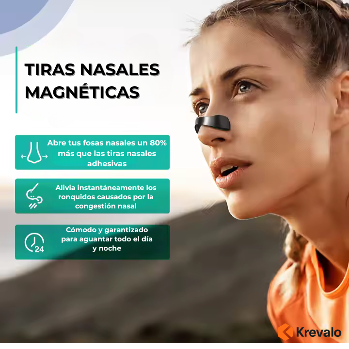 Tiras Nasales Magnéticas Antirronquidos (PACK RESPIRA)